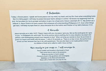 Perfect Peace Declare Card