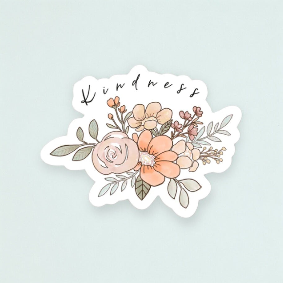 Kindness Floral Sticker