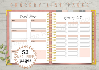 Pink Faux Leather Planner