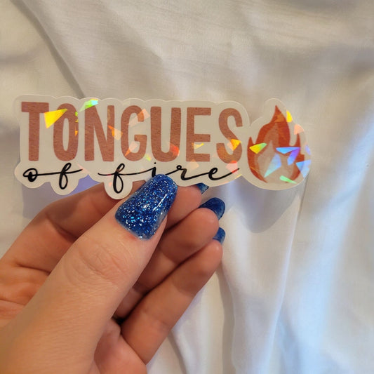 Holographic Tongues of Fire Sticker