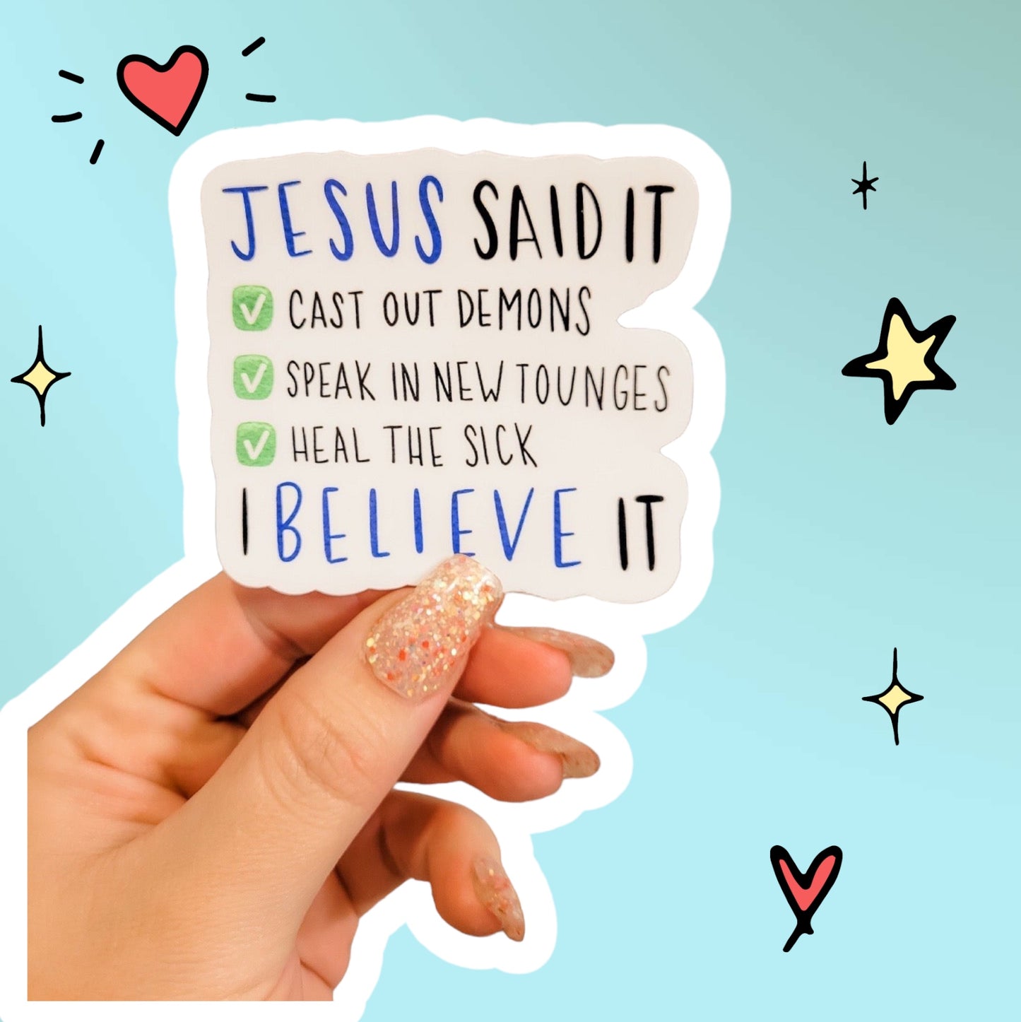 Boy's Jesus Said It Sticker