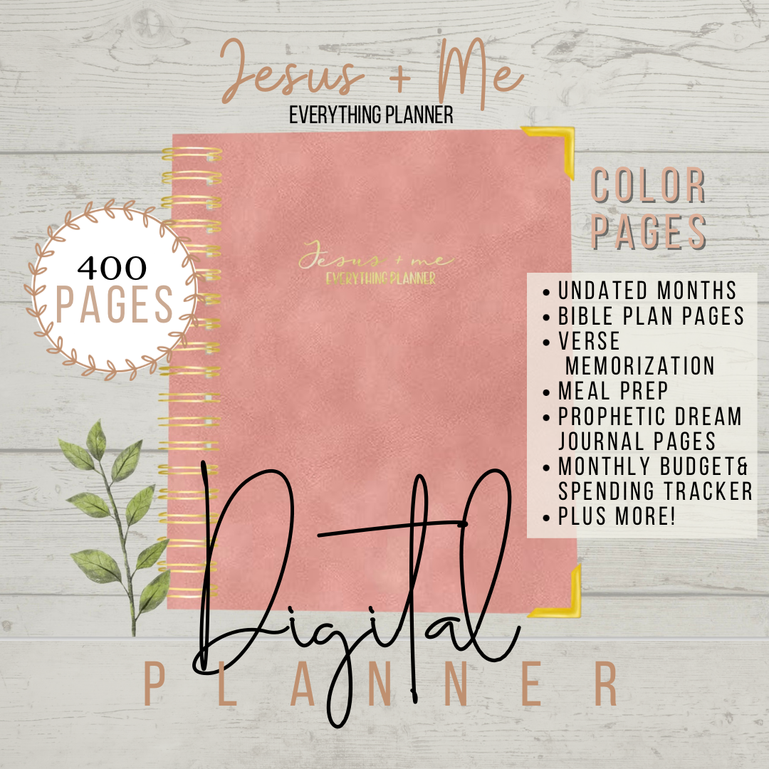 Pink Faux Leather Planner