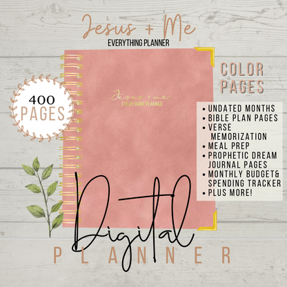 Pink Faux Leather Planner