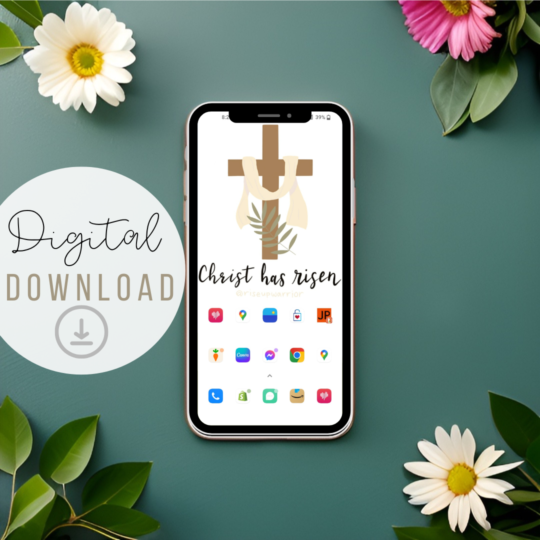 Christ Has Risen Phone Background Digital Download