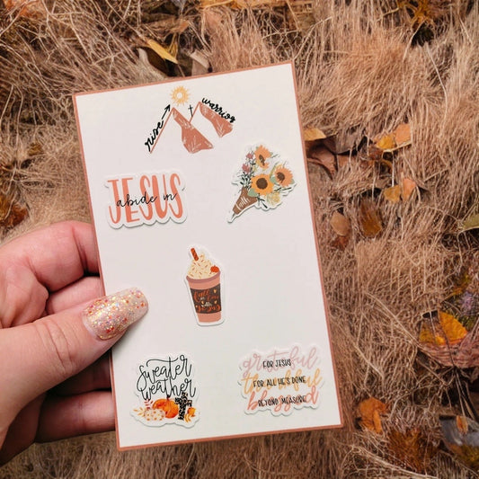 Fall in Love with Jesus 5pk Mini Stickers