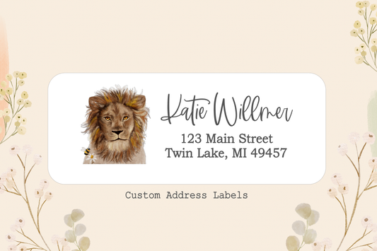 Lion of Judah Custom Address Return Labels - 30ea