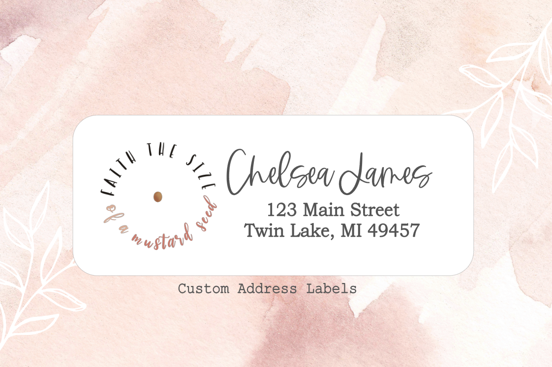 Mustard Seed Faith Custom Address Return Labels - 30ea