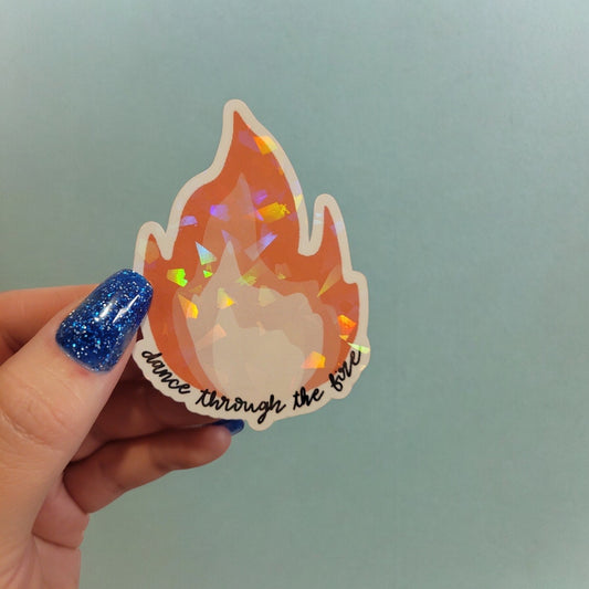 Holographic Dance through the Fire Sticker