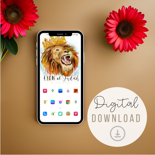 King Lion of Judah Phone Background Digital Download