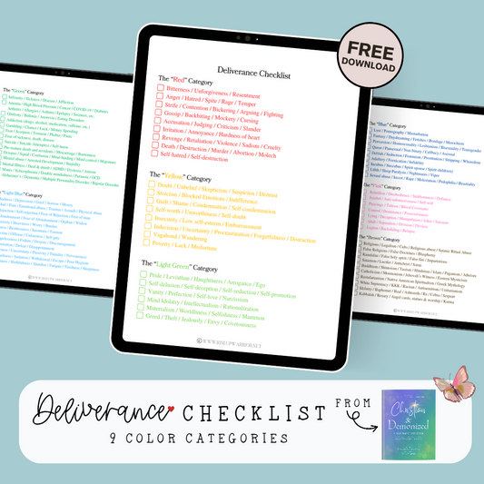Deliverance Checklist Digital Download