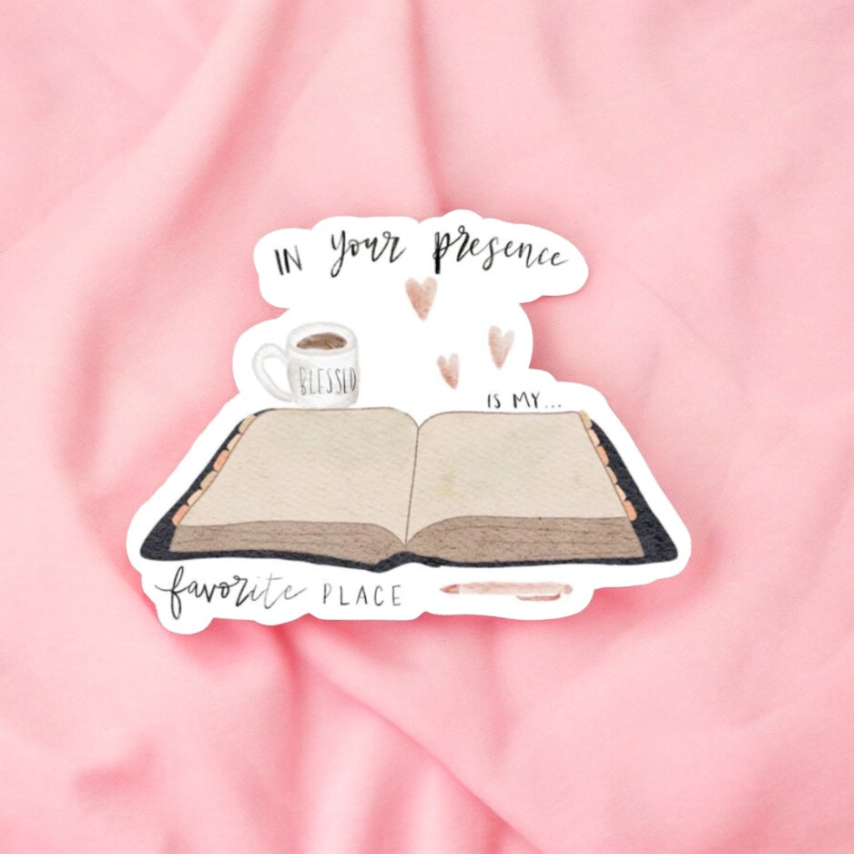 In Your Presence Bible Sticker