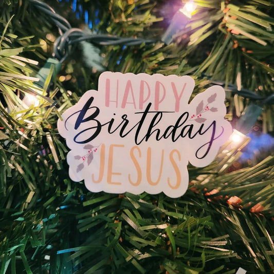 Happy Birthday Jesus Sticker