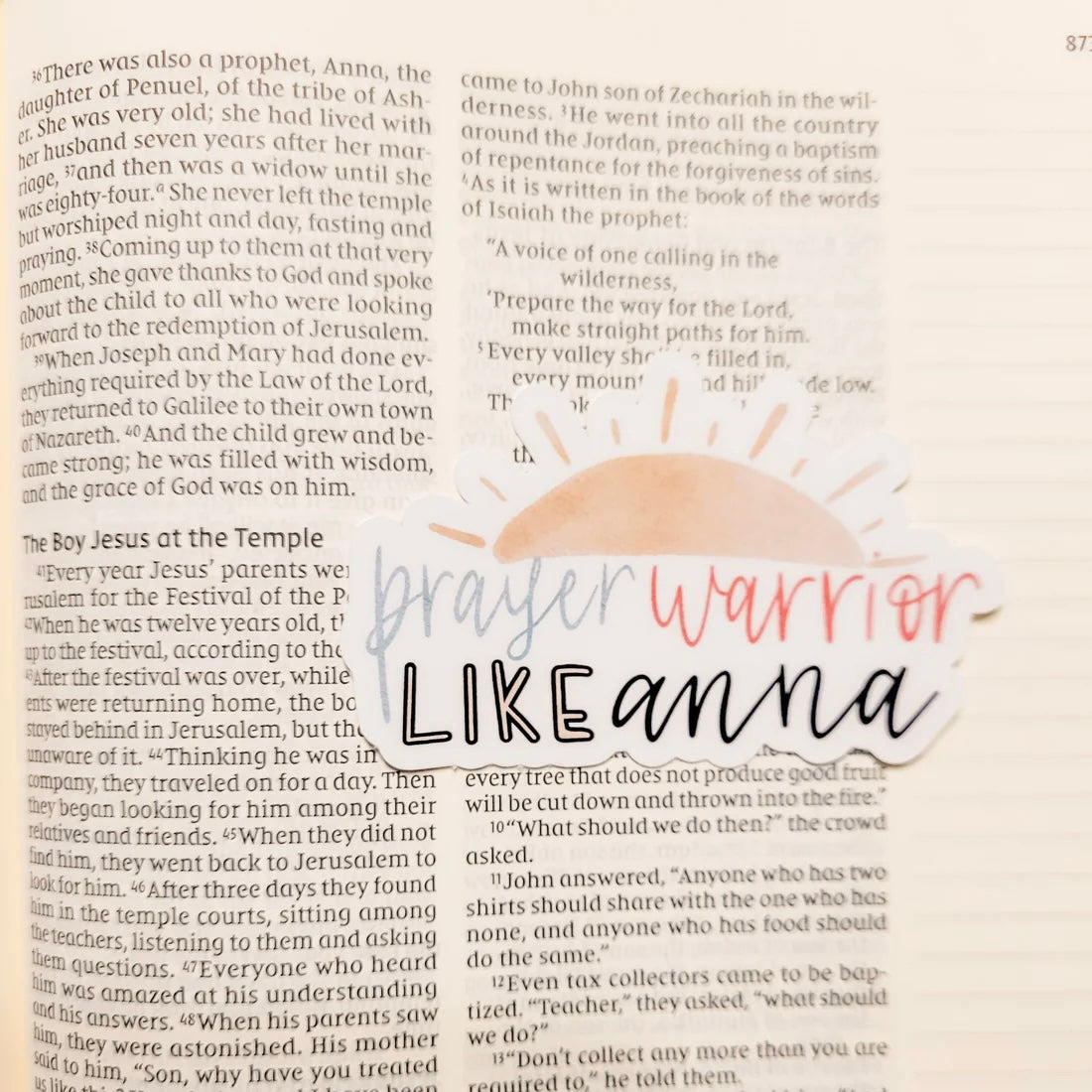 Prayer Warrior like Anna Christian Sticker