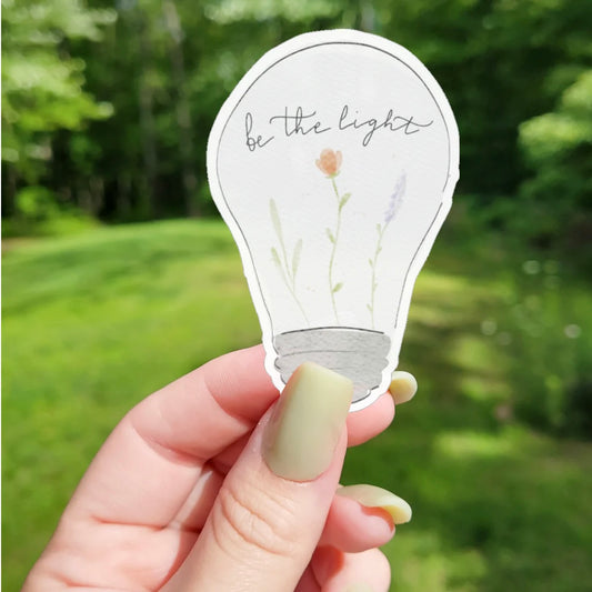 Be the Light Lightbulb Sticker