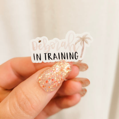 Deborah in Training Mini Sticker