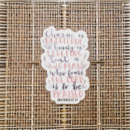 Proverbs 31:30 Sticker