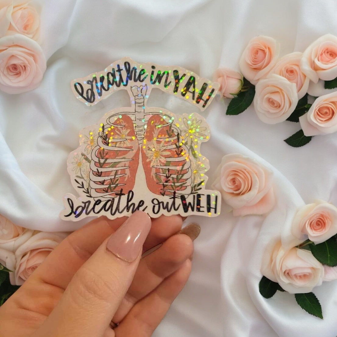 Holographic Breathe Yahweh Sticker