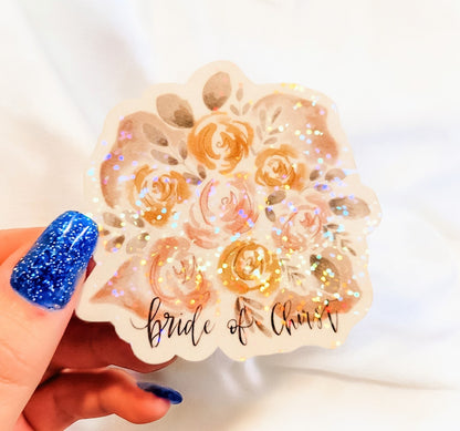 Holographic Bride of Christ Bouquet Sticker