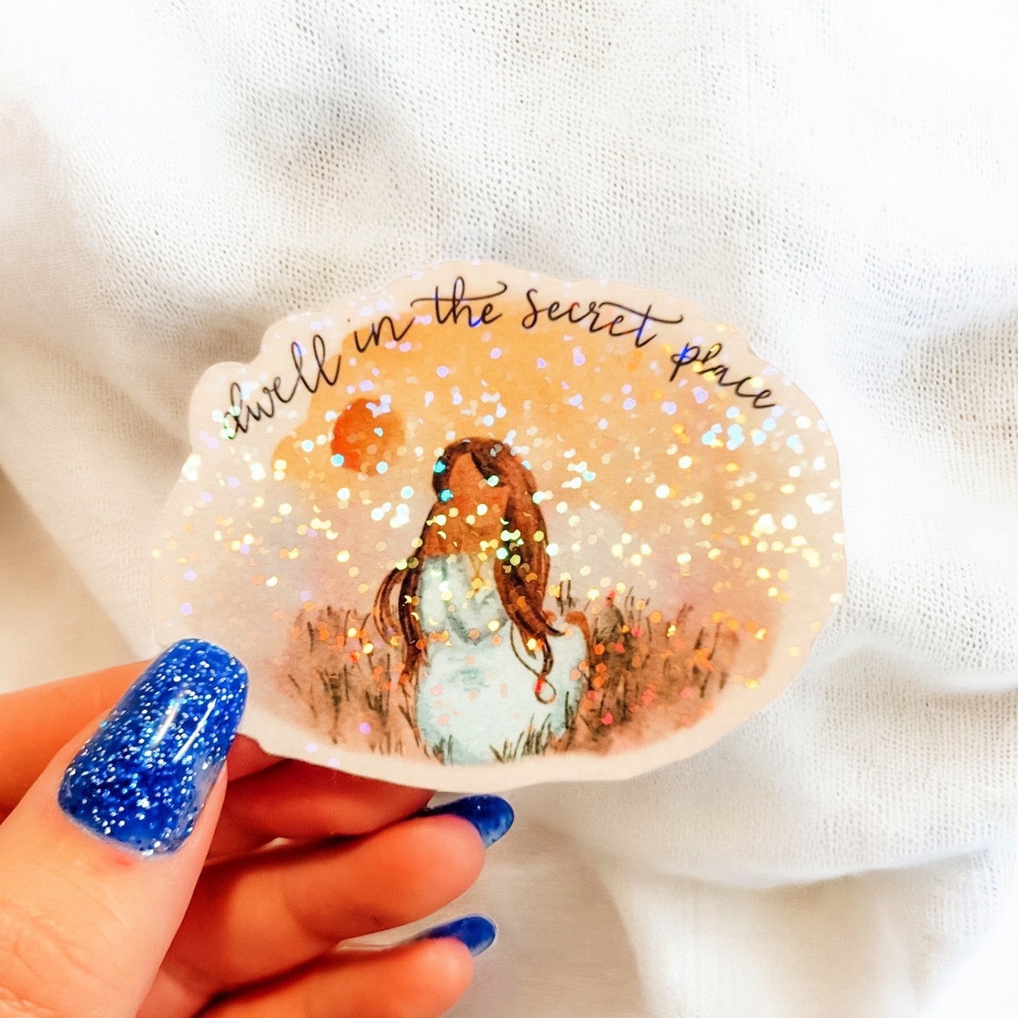 Holographic Psalm 91 Dwell in the Secret Place Sticker