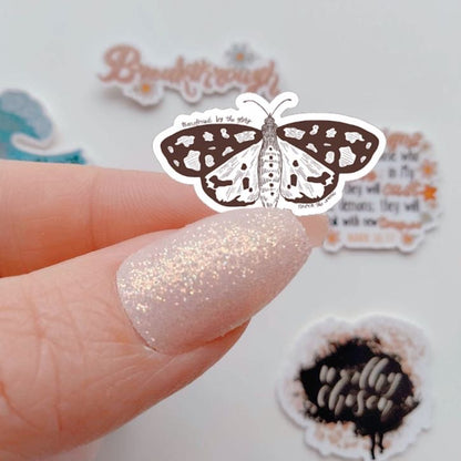 Transformed by the Glory Moth Mini Sticker