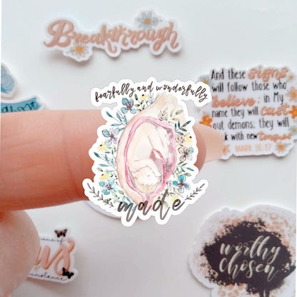 Fearfully & Wonderfully Made Mini Sticker