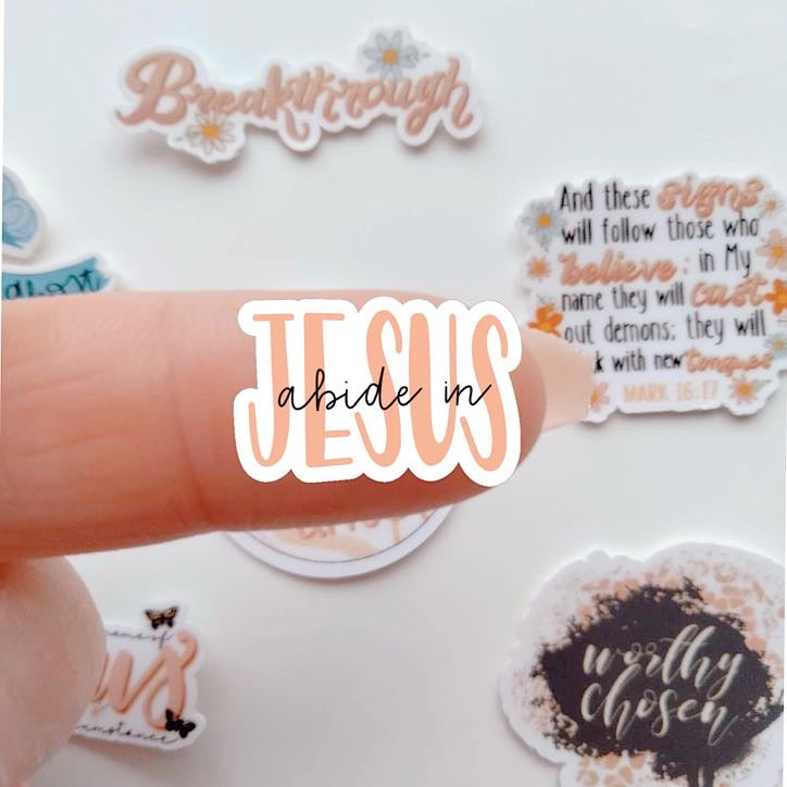 Abide in Jesus Mini Sticker