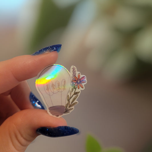 Holographic Fruits of the Spirit Light Bulb Mini Sticker