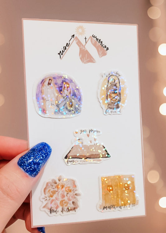 Holographic Bride of Christ 5pk Mini Stickers