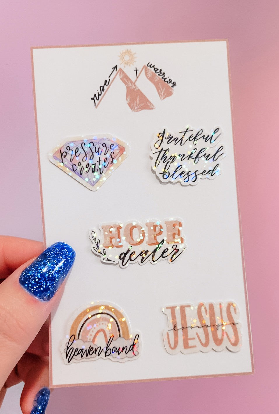 Holographic Sweet Jesus 5pk Mini Stickers