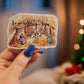 Holographic To Us a Child was Born Nativity Sticker