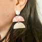 Clay Gold & Pink Luke 12 Earrings