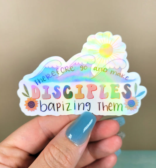Holographic Baptizing Disciples Sticker