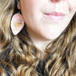 Deborah Arise Pink Faux Leather Earrings
