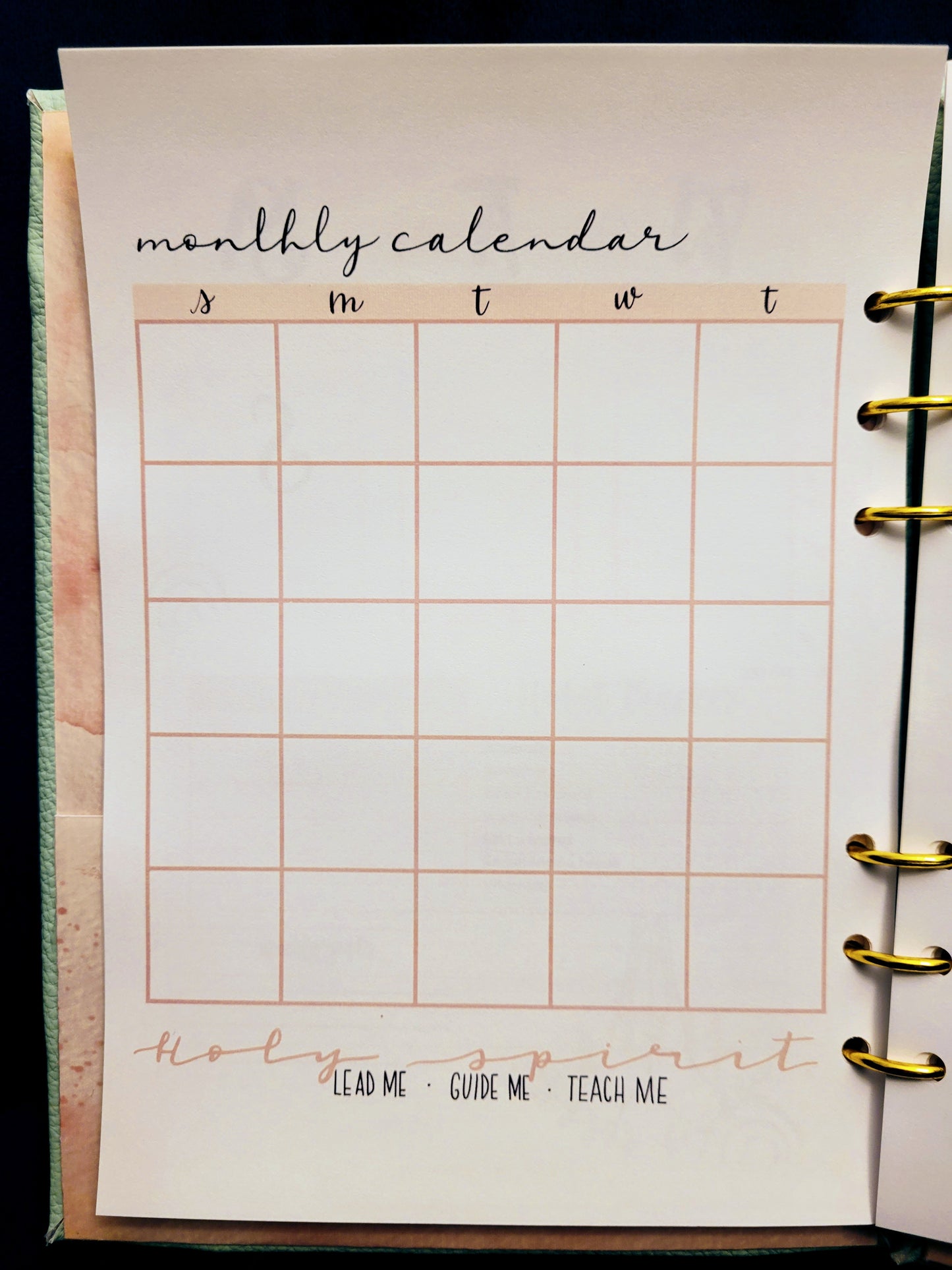 Monthly Planner Refill