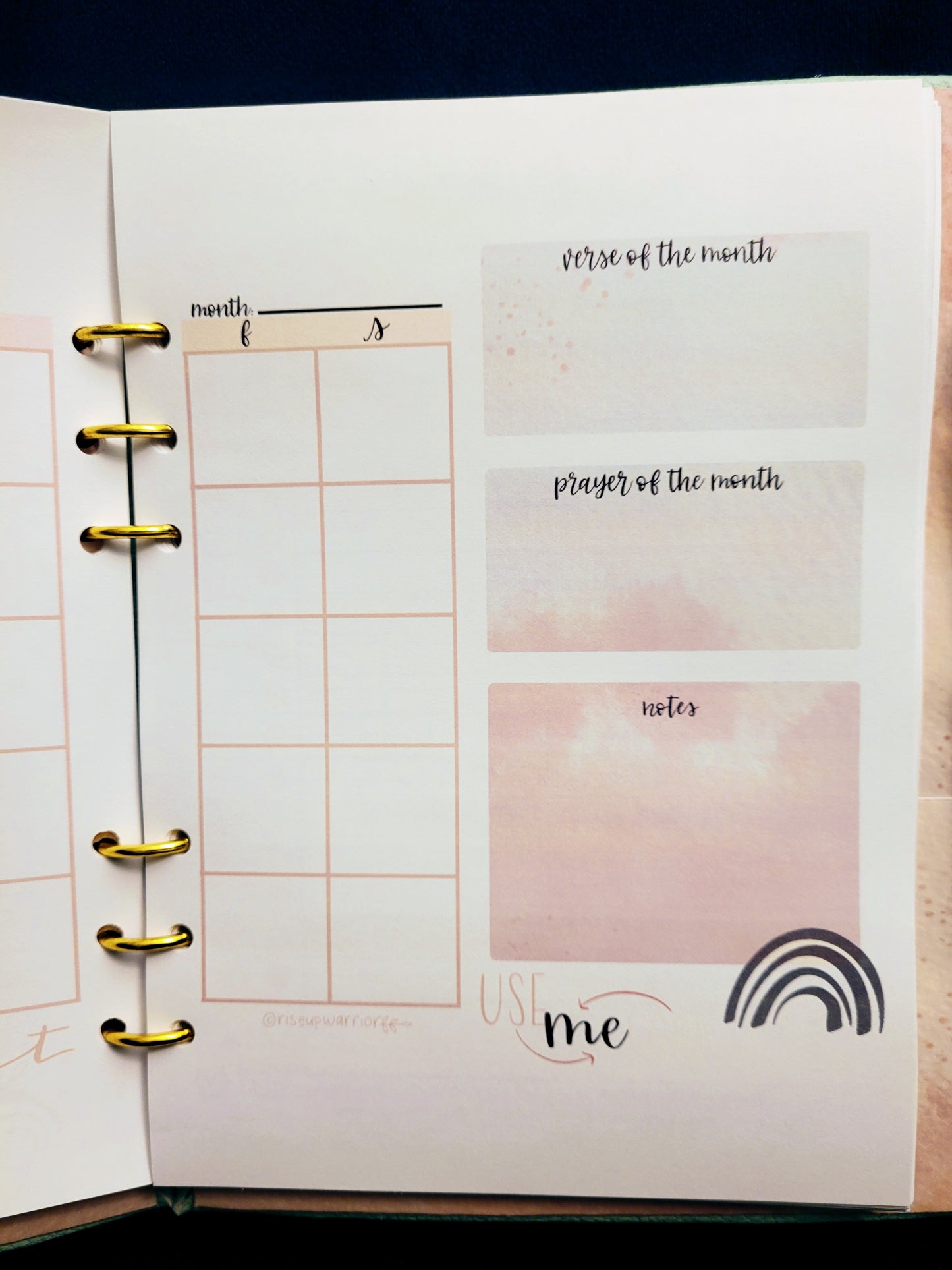 Monthly Planner Refill