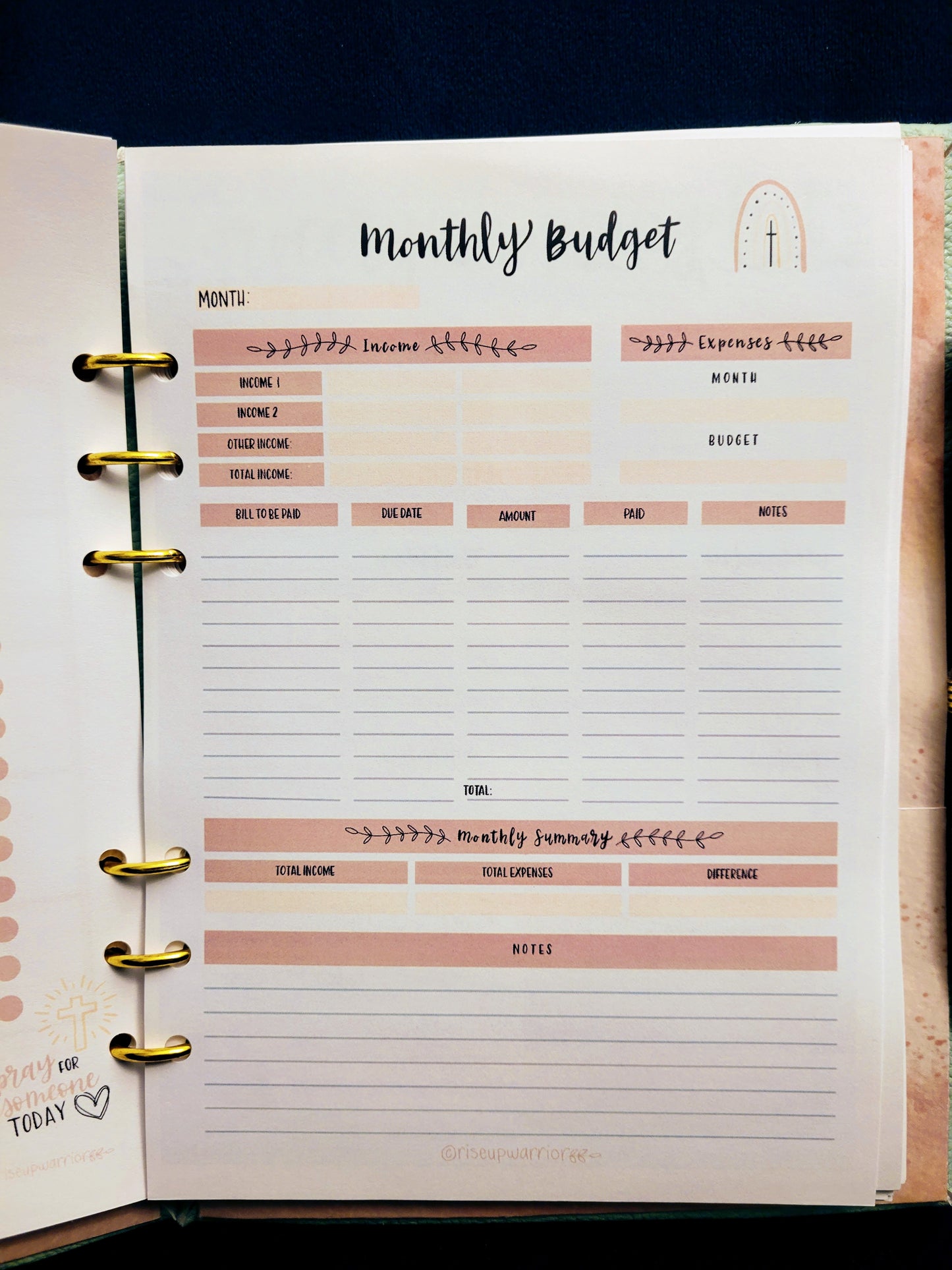 Budget Planner Refill