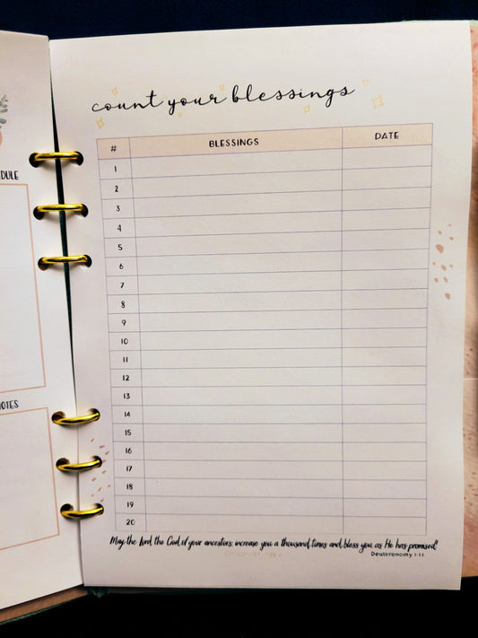 Count Your Blessings Planner Refill