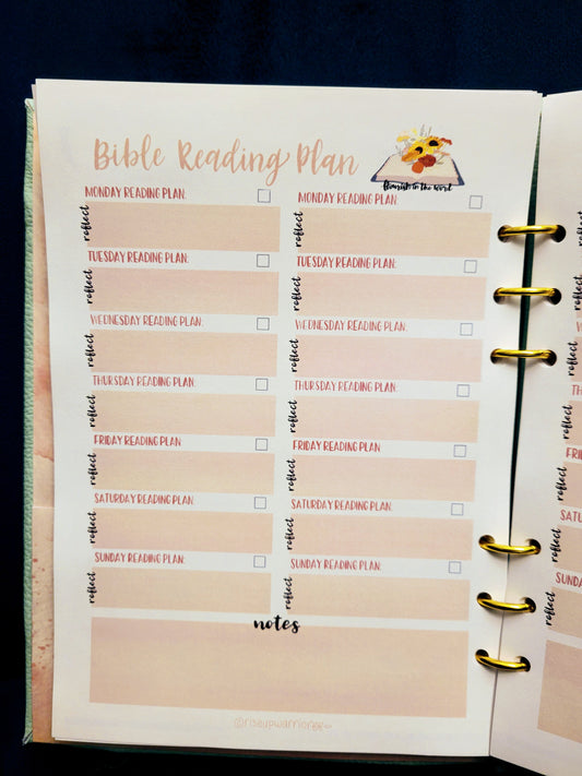 Bible Reading Plan Planner Refill