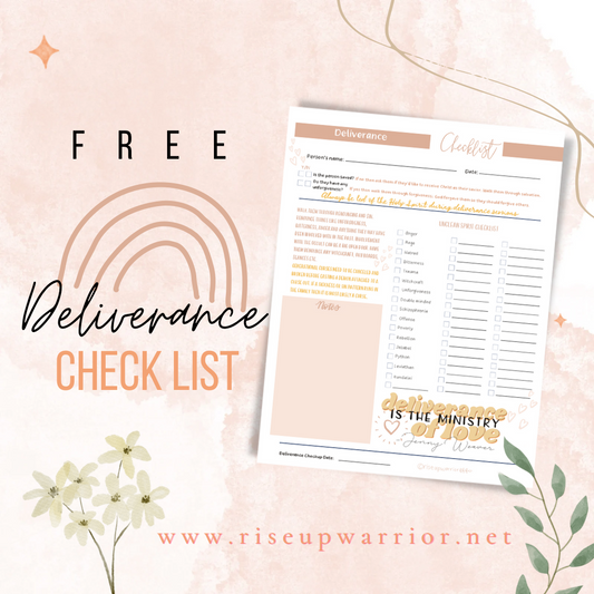 Deliverance Checklist Digital Download
